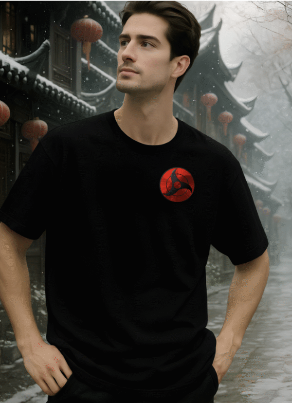 “Itachi Uchiha Akatsuki" Oversized T-Shirt - Image 2