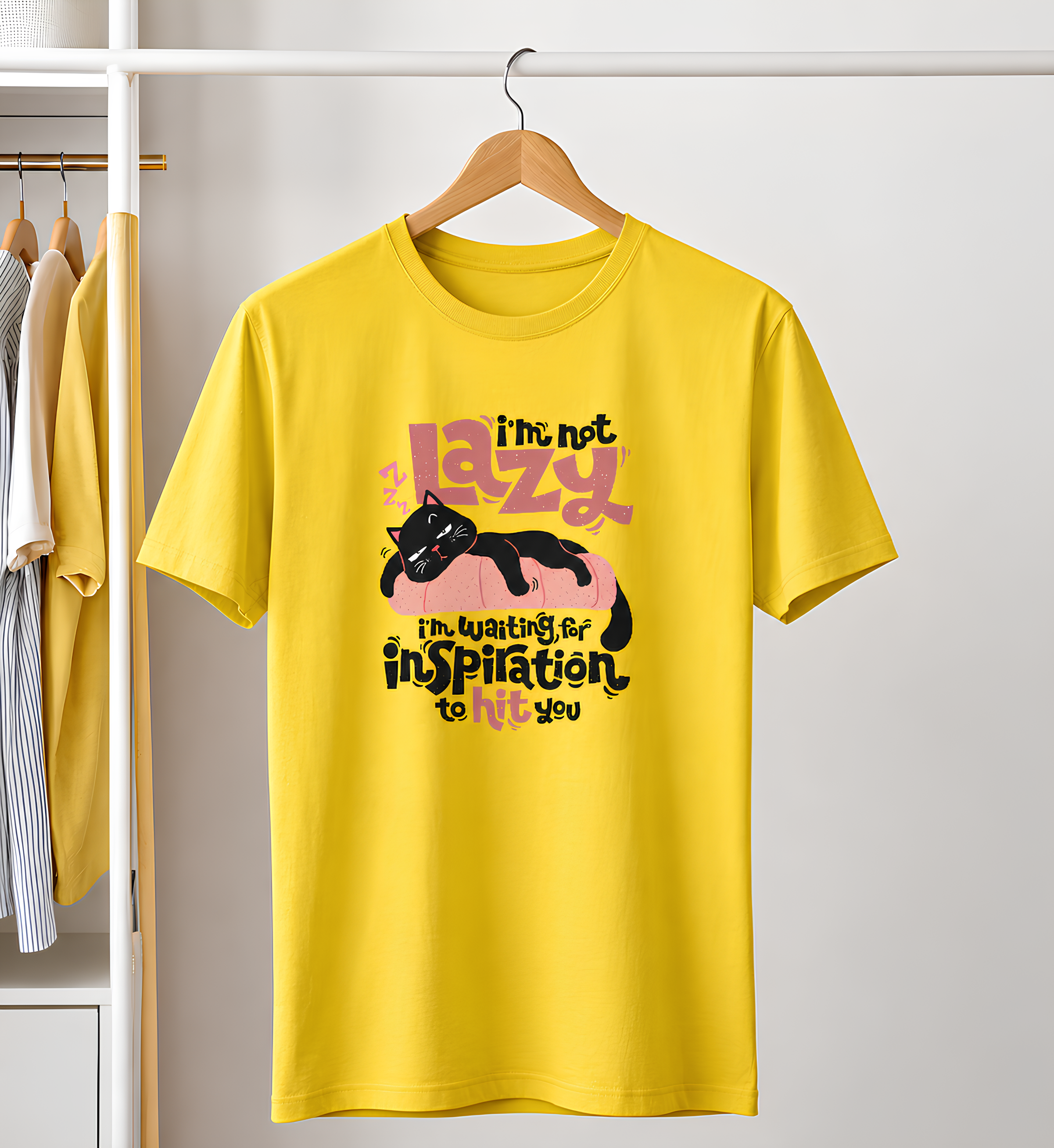 I'm Not Lazy, I'm Waiting for Inspiration Graphic T-Shirt