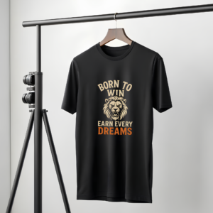 Born To Win Lion Graphic Premium T-Shirt