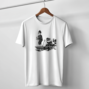 Tribal Boat Graphic T-Shirt