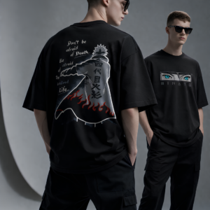 Minato Shadow Flame Oversized Anime T-Shirt – Premium Streetwear Edition