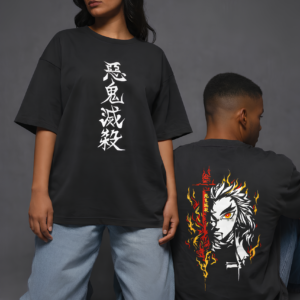 Demon Slayer Flame Warrior Oversized T-Shirt